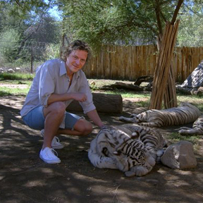 Tal Bachman gets wild at a game park in South Africa.