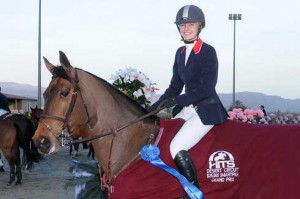 Lucy Davis and Hannah win a $25,000 grand prix at HITS Desert Circuit V (Flying Horse Photography Ltd.)